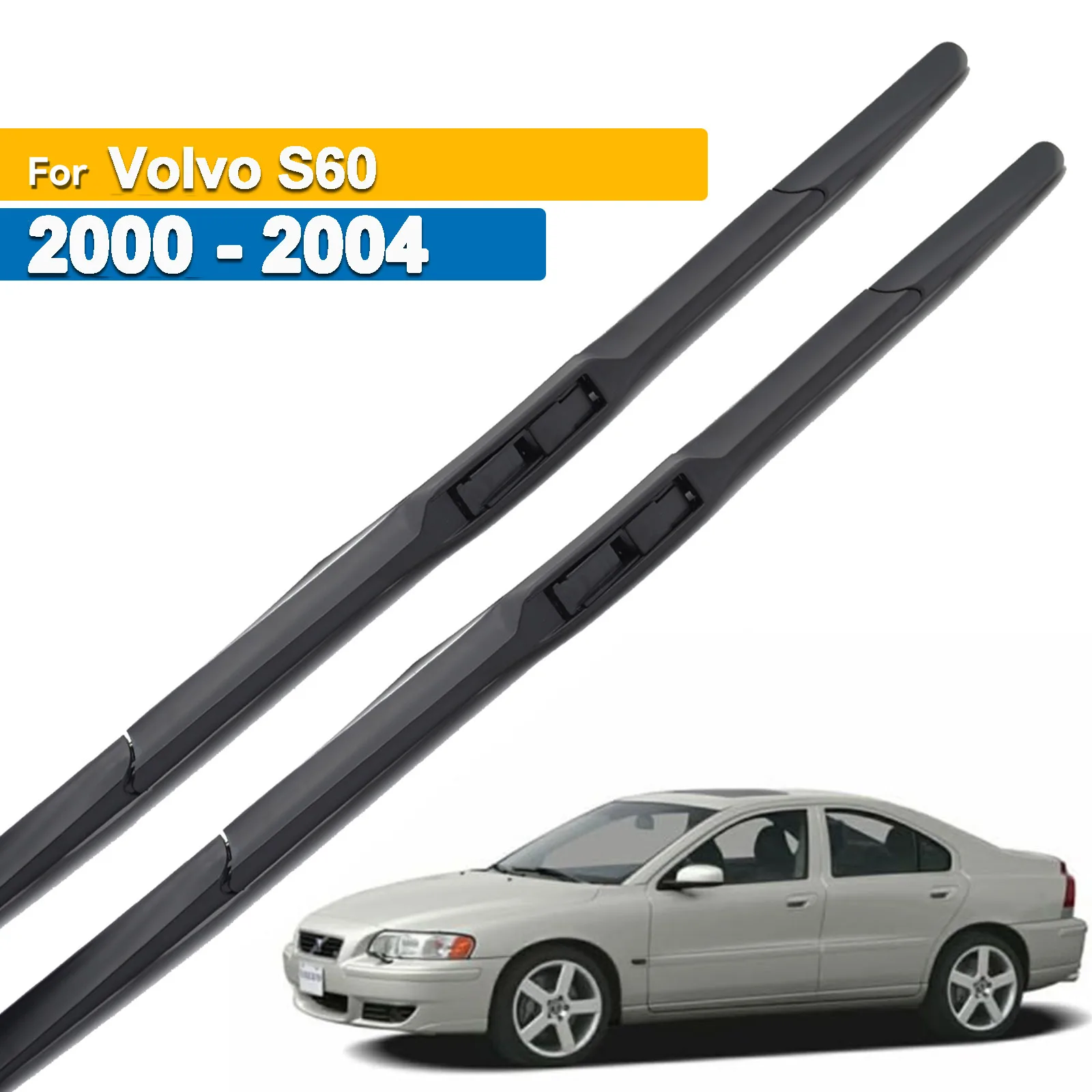 

Гибридные передние щетки стеклоочистителя Erick's для Volvo S60 2000-2004 гг., лобовое стекло, чистка окон, автомобильные щетки от дождя 24 "+ 21"