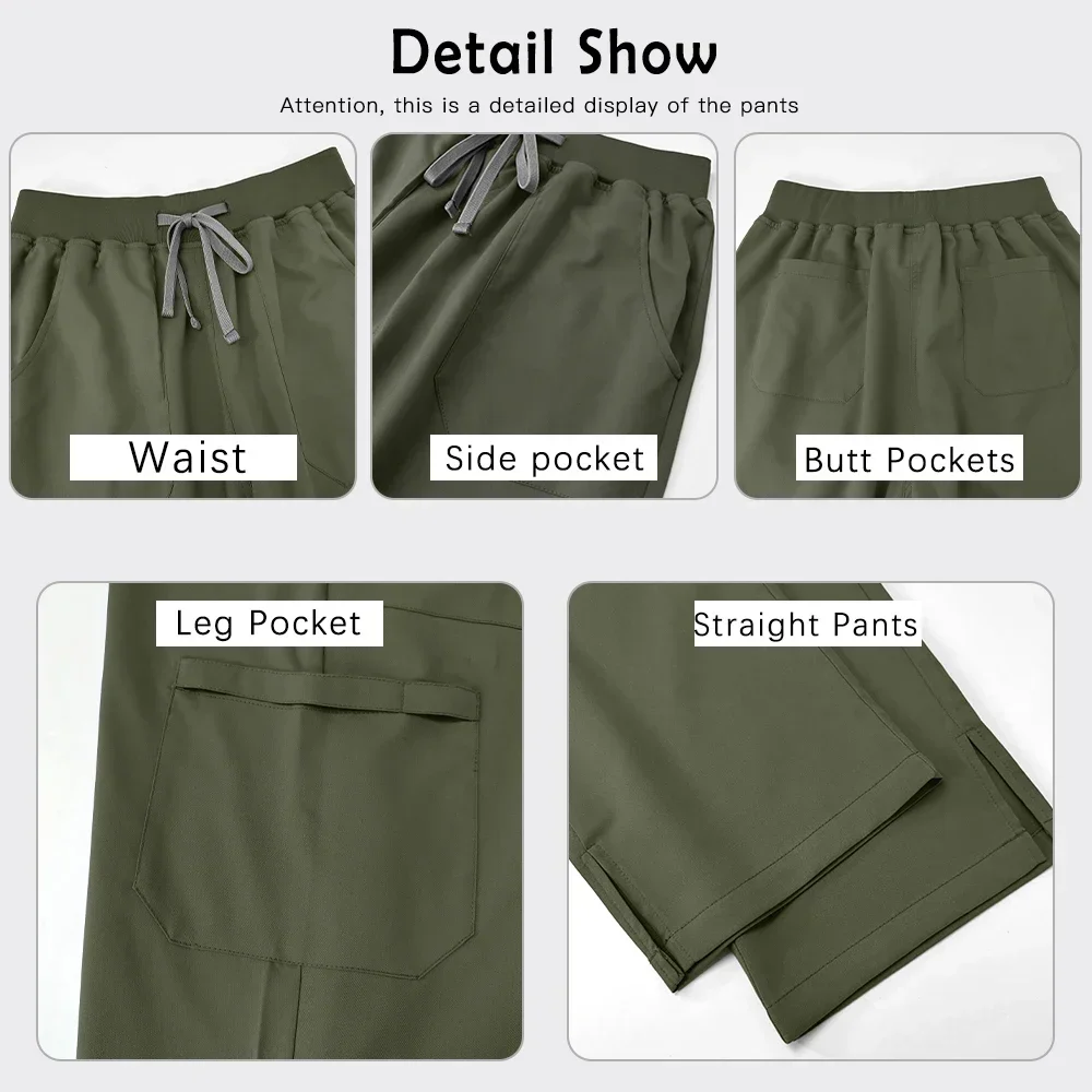 スクラブ制服女性ドクターナース服医療臨床服歯科医看護作業服高品質 V ネックトップポケットパンツ