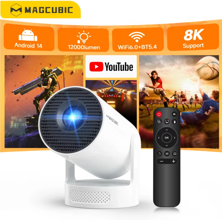 Magcubic HY300 Pro+ 8K Android 14 Portable Projector 8000 Lumens
