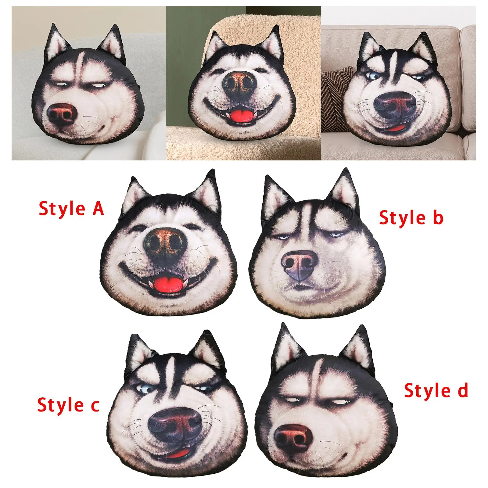 Cute Dog Throw Pillow Cushion Home Decorative for Teens Girls Boys Adults