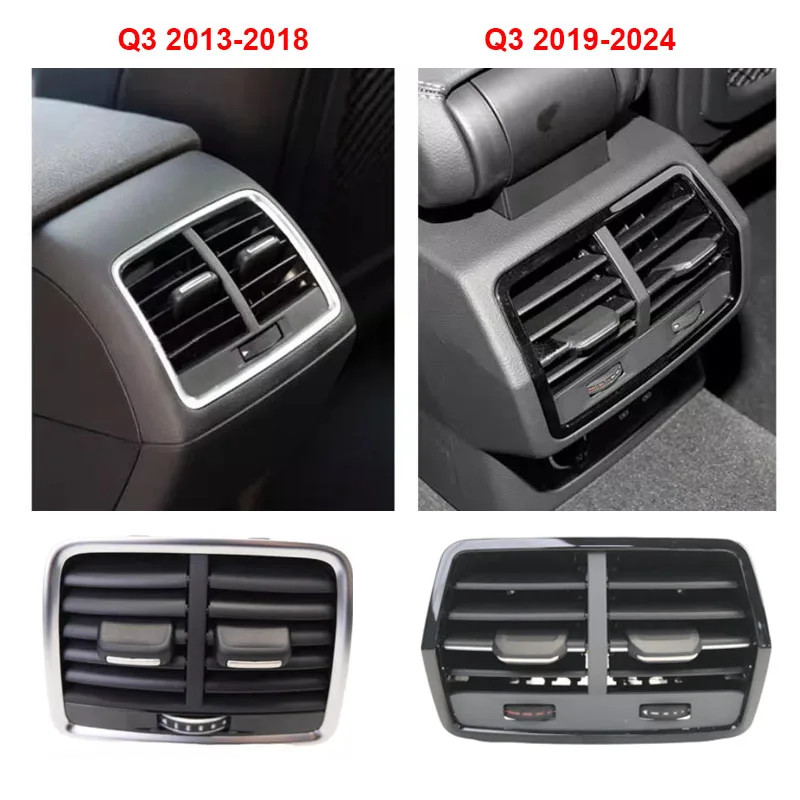 

Car Rear Air Conditioner Vent For Audi Q3 2013-2018 2019-2024 Air Conditioning Vent Outlet Car Interior Accessories
