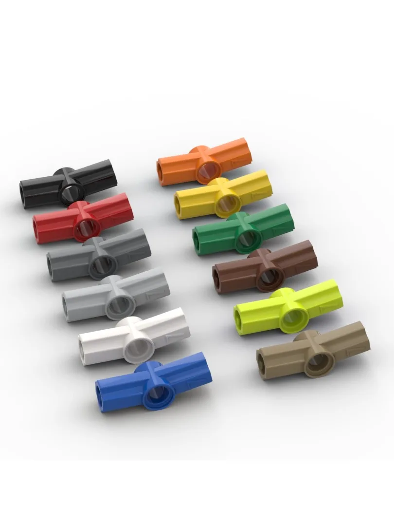 Bloc de construction à petites particules, technologie MOC 4450, connecteur de boulon d'arbre de voiture de sport # 7 168.75 ° jouet assemblé