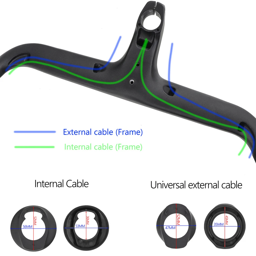 SYNCROS THE ONE SET OF ADAPTER Integrated Carbon Road Handlebar 28.6mm Internal Routing Spacers