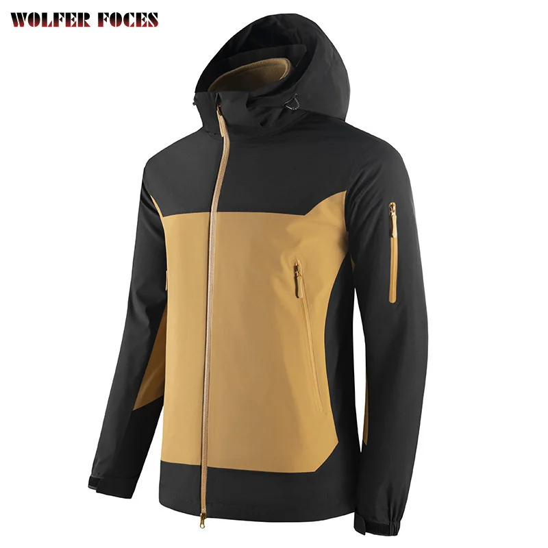 

Waterproof Men's Windbreaker Hooded Jackets Sports Sweat-shirts Motorcycle Coat Mens Sweatshirt With Zipper Tracksuits Cold Male