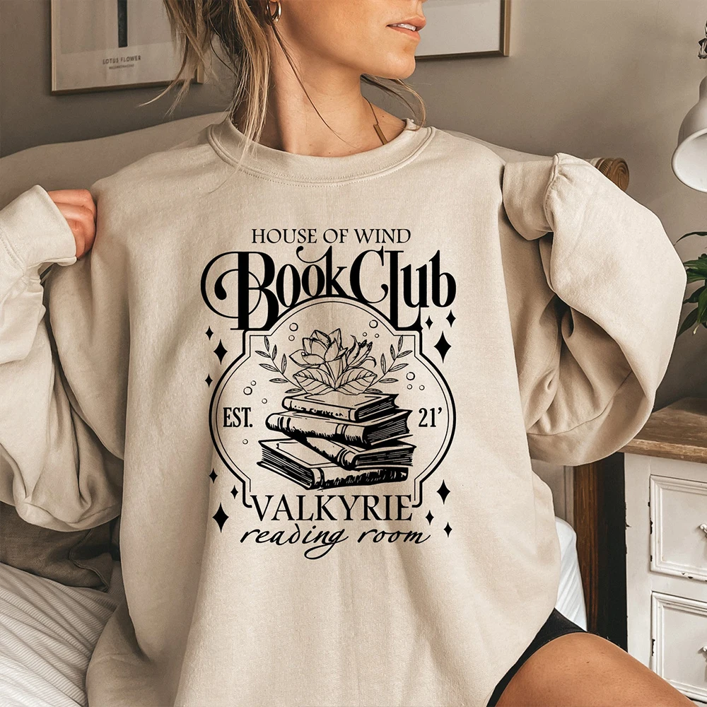ACOTAR House Of Wind Book Club sudadera corte nocturno Velaris House Of Wind biblioteca Sarah J Maas Casual Unisex Top Streetwear