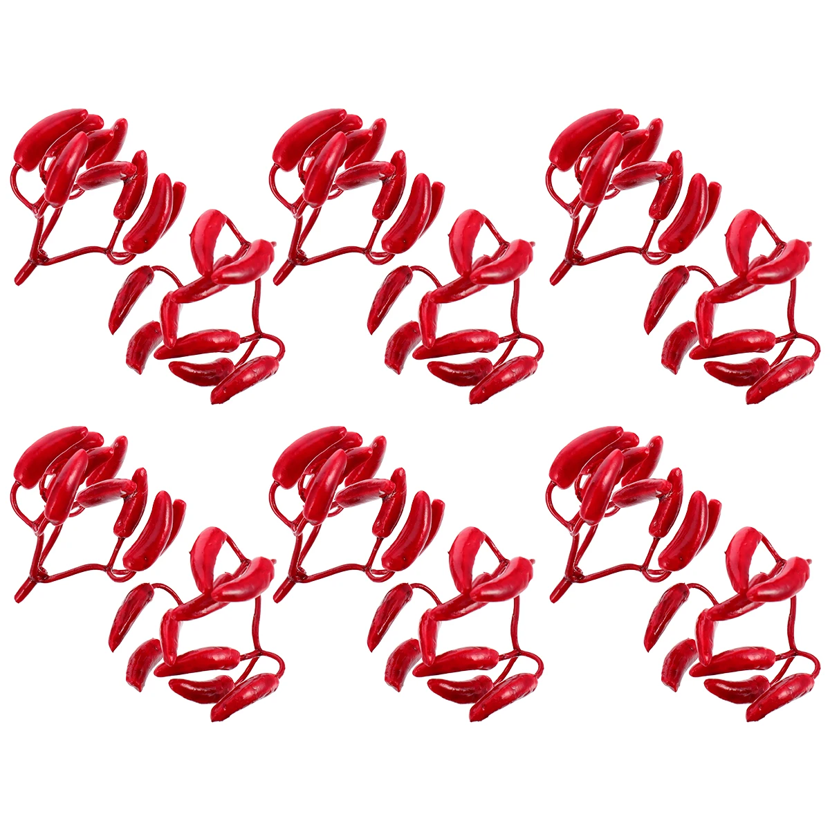 

12pcs Christmas Diy Fake Little Pepper Decorative Accessories Wedding Photography Props Bright Premium Artificial Chili