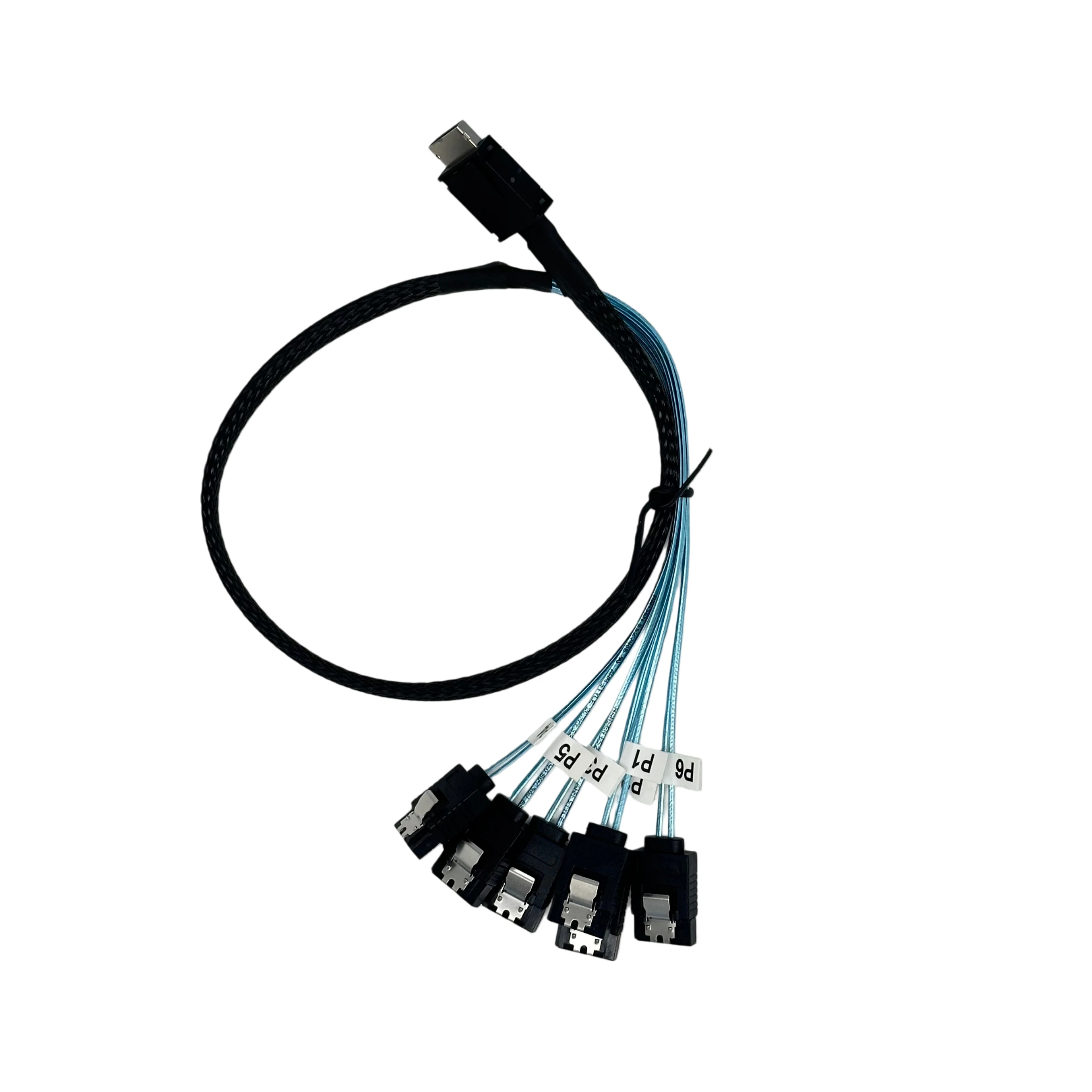 

Кабель-адаптер PCIE Oculink SFF 8611 4I на 6 портов SATA 7p