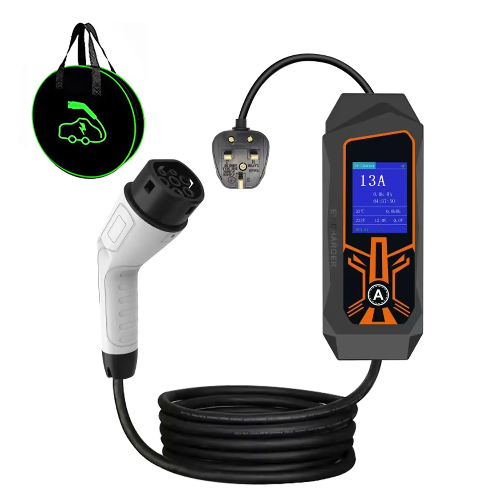 

Зарядное устройство для электромобилей Type-2, зарядное устройство для электромобилей 250 В, портативное зарядное устройство для электромобиля/PHEV с кабелем 5 м