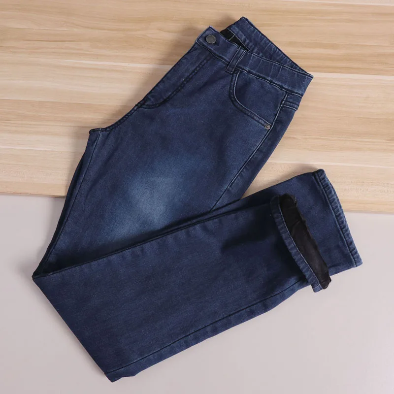 

Мужские модные прямые джинсы, одинарные, теплые, эластичные, без ограничений, зимние, с низкой талией, на молнии, повседневные, слэ