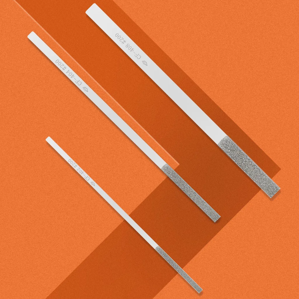 5PCS Ultra-Thin Flat Oblique Diamond Files 0.5-2mm Taper Hand Tools for DIY Grinding Polishing Jewelry Making