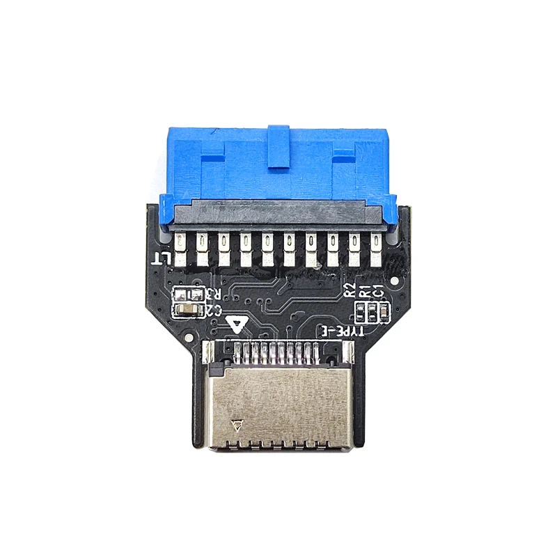 USB Header Adapter Riser USB3.0 19Pin/20Pin to TYPE-E Converter Chassis Front Panel TYPE C Plug-in Port for Computer Motherboard