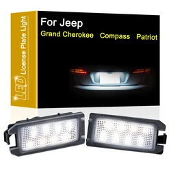 Lámpara LED para matrícula, luz blanca para Jeep Grand Cherokee 2014-2020 Compass 2014-2017 Patriot 2014-2017