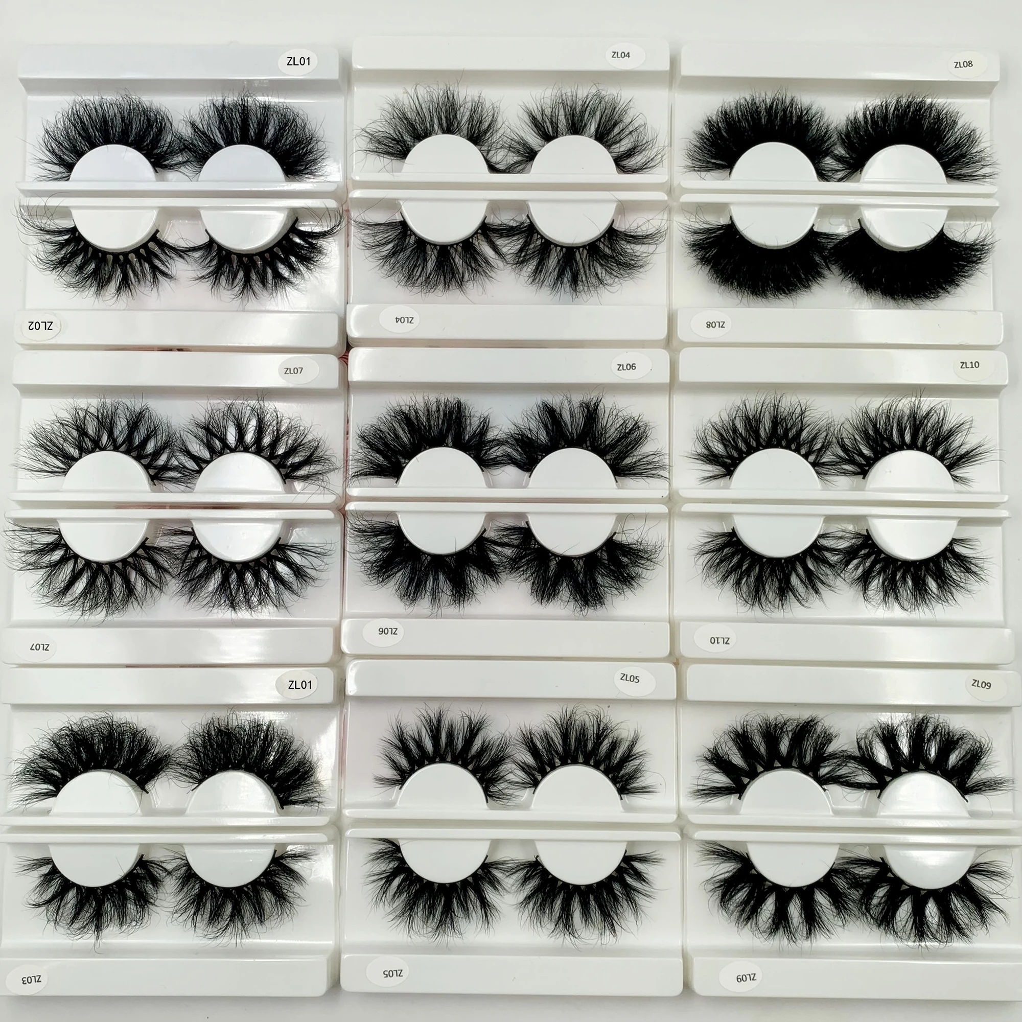 New 25mm Fluffy Mink Lashes Wholesale 5/10/50/200 Pairs  Real Mink Hair Natural Eyelashes Wholesale  Mink Eyelashes Bulk