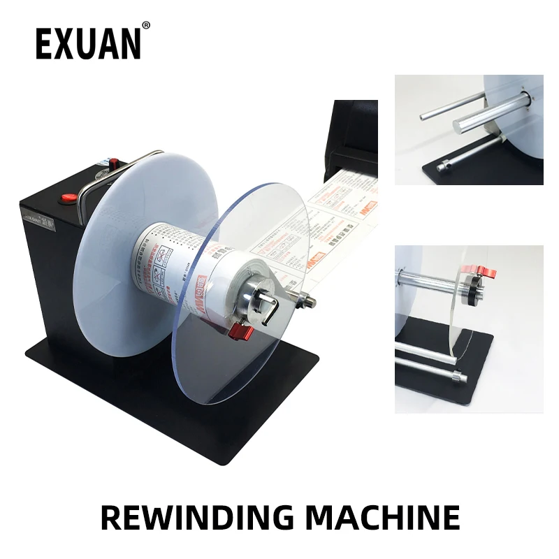 Label Rewinder Automatic Self-Adhesive Tag Label Reclaimer Water Washing Label Mark Recycling One-Way Two-Way Rewinding Tool