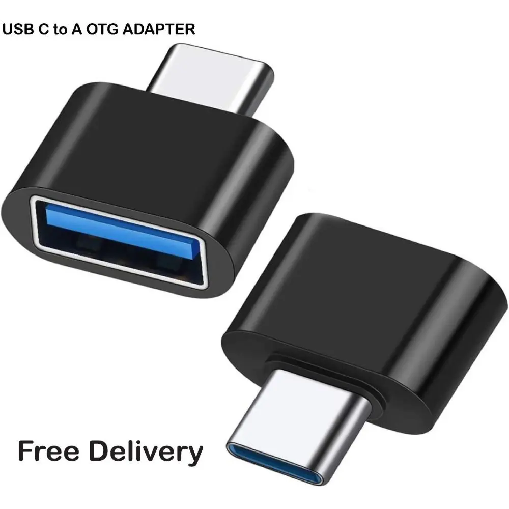 USB 2.0 Type C USB Male Adapter Black Aluminium USB-C Male OTG Converter Mini Metallic colours for Type-C Port