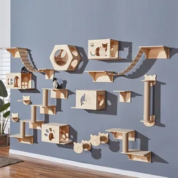 Étagère d'escalade de meubles muraux pour chats, marche, escalier, ULde sisal, grattage, meulage, griffes, jouet pour la plupart des chatons