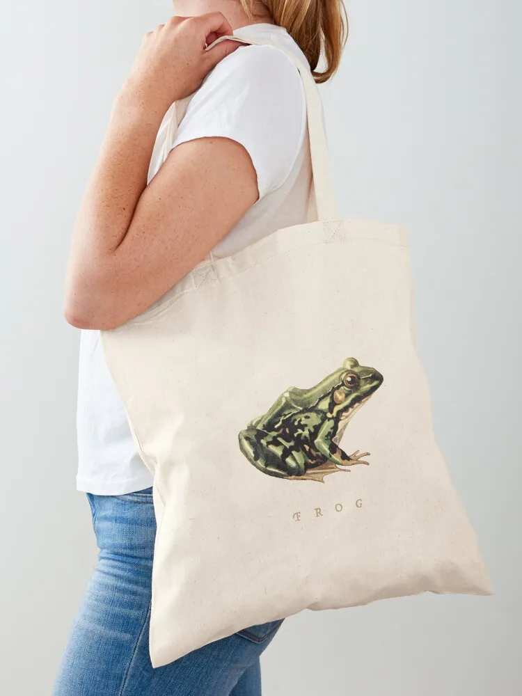 Frog Vintage Cottagecore Aesthetic,Grunge Fairycore Toad, Witchy Amphibian for Froggy Lovers Tote Bag Eco bag hand bag