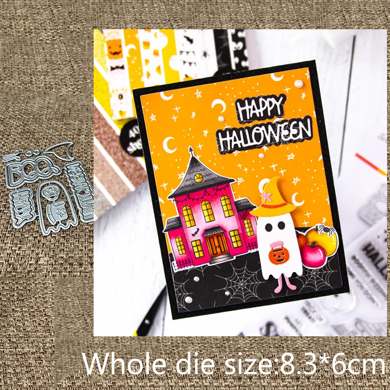 Neues Design Handwerk Metall Schablone Form Stanzform Halloween Geist Dekoration Sammelalbum gestanzt Album Papier Karte Handwerk Prägung