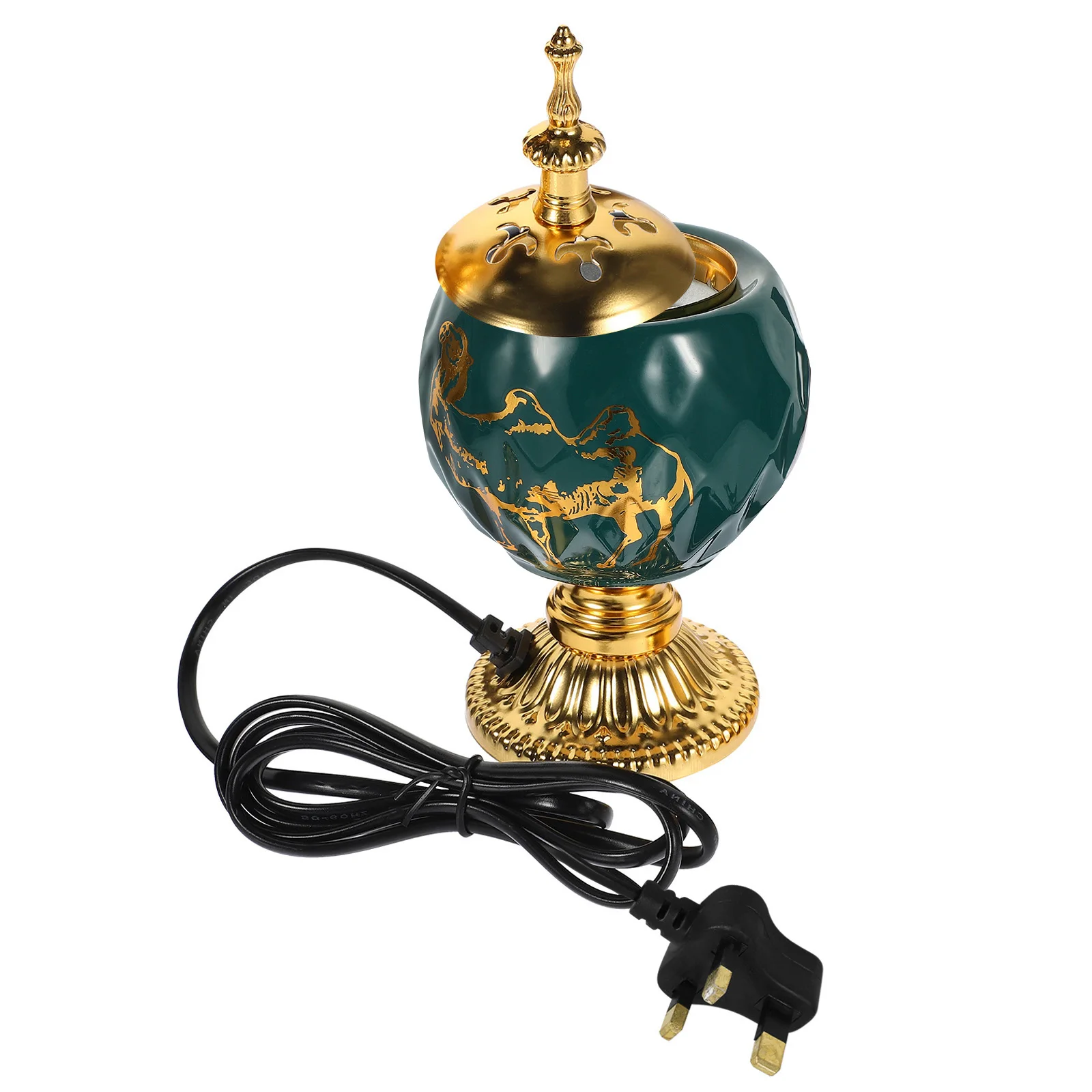 

Electric Incense Burner Vintage Ceramic Aroma Burner Home Decor Table Centerpiece 230V Uk Plug Sturdy Safe