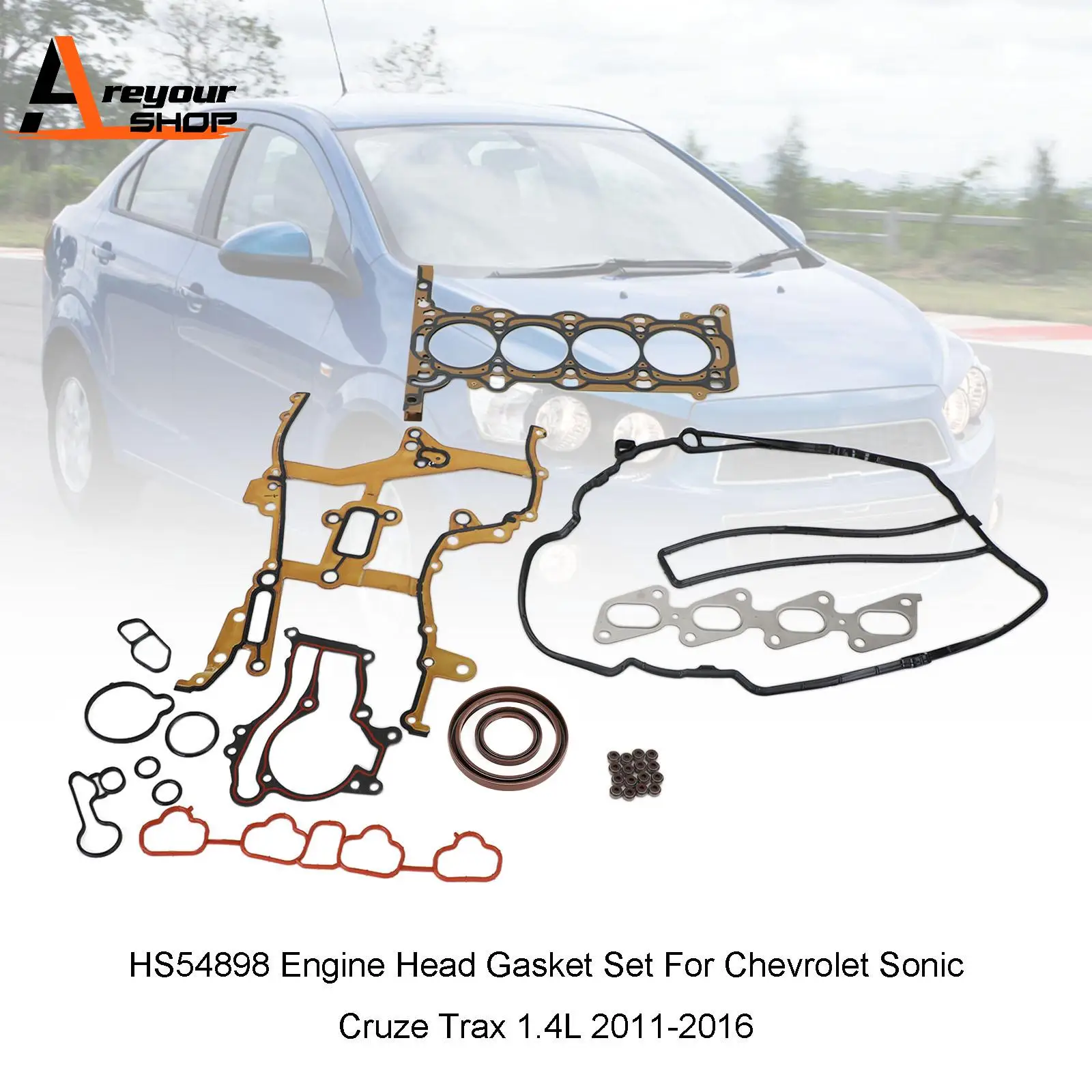 HS54898 Engine Head Gasket Set for Chevrolet Sonic Cruze Trax 1.4L 2011-2016