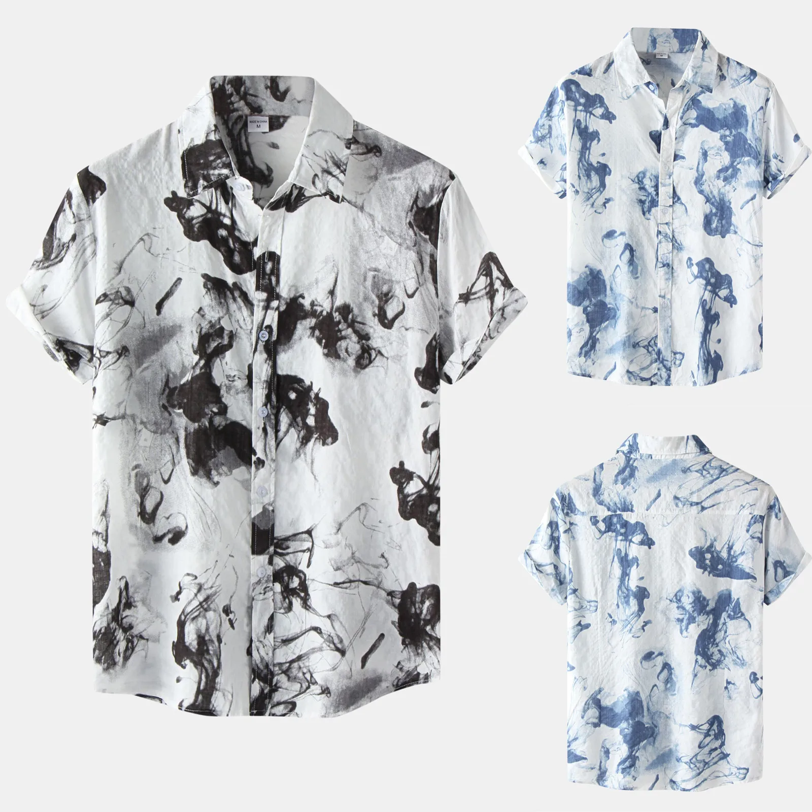 

Summer Flower Top Men's Summer Hawaii Beach Shirts Outdoor Party Men's Breathable Short Sleeve Street Social Apparel