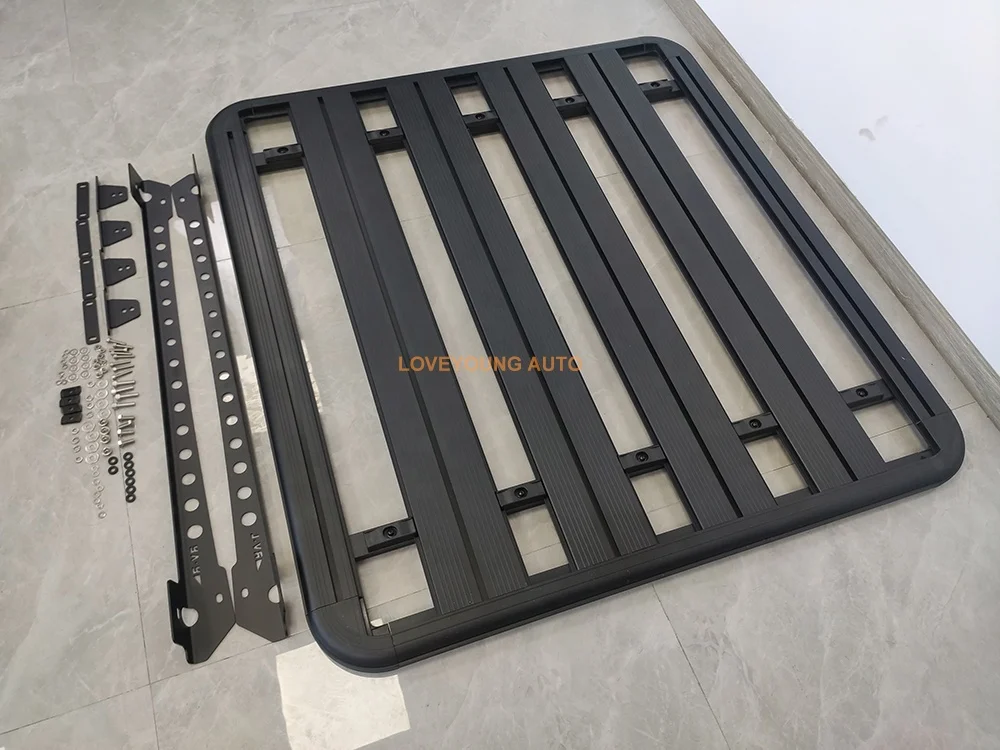 토요타 랜드크루저 LC100/LC120/LC150/LC200용 유니버설 알루미늄 플랫폼 차량 루프랙 썸네일 4