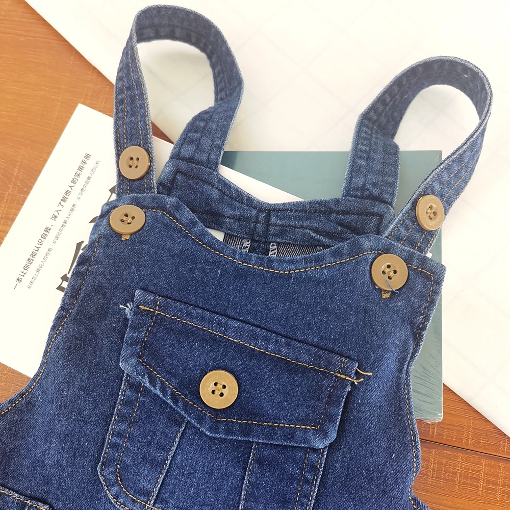 IENENS Toddler Baby tuta ragazzi pantaloni lunghi Cartoon Denim salopette bambini ragazza Jeans tuta vestiti Infant Bottoms 0-3Y