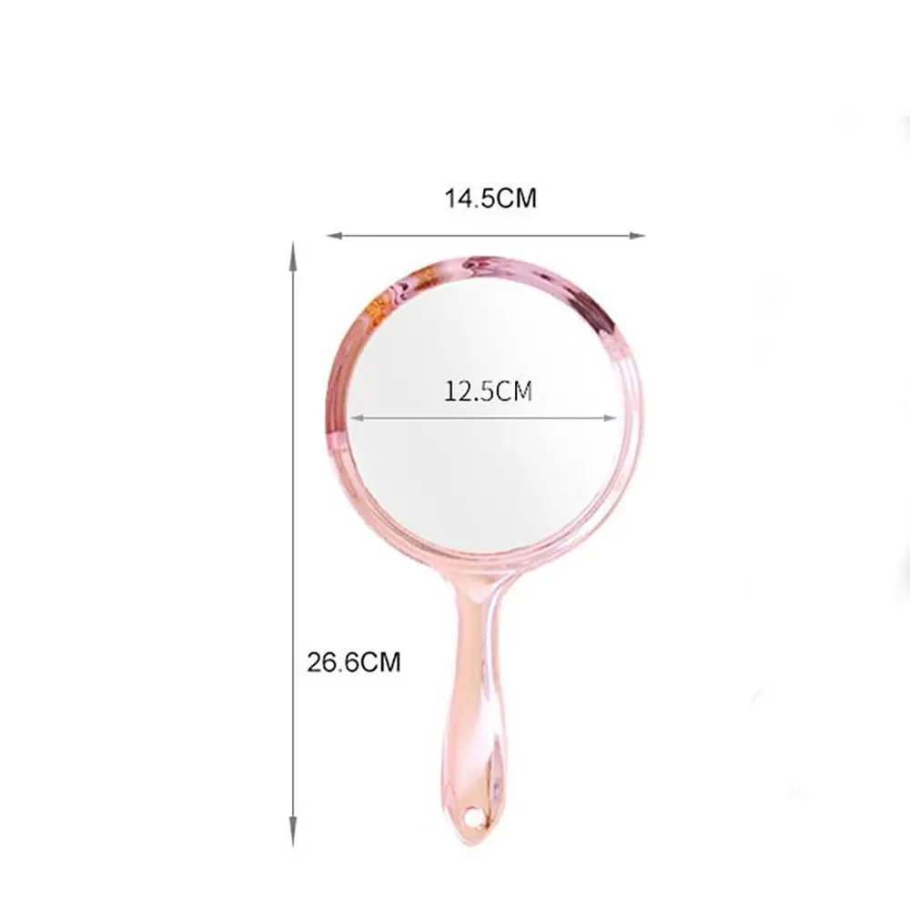 مرآة محمولة متعددة الوظائف، زجاج مكياج مزدوج الجوانب، زجاج أسود محمول باليد في الخارج #6