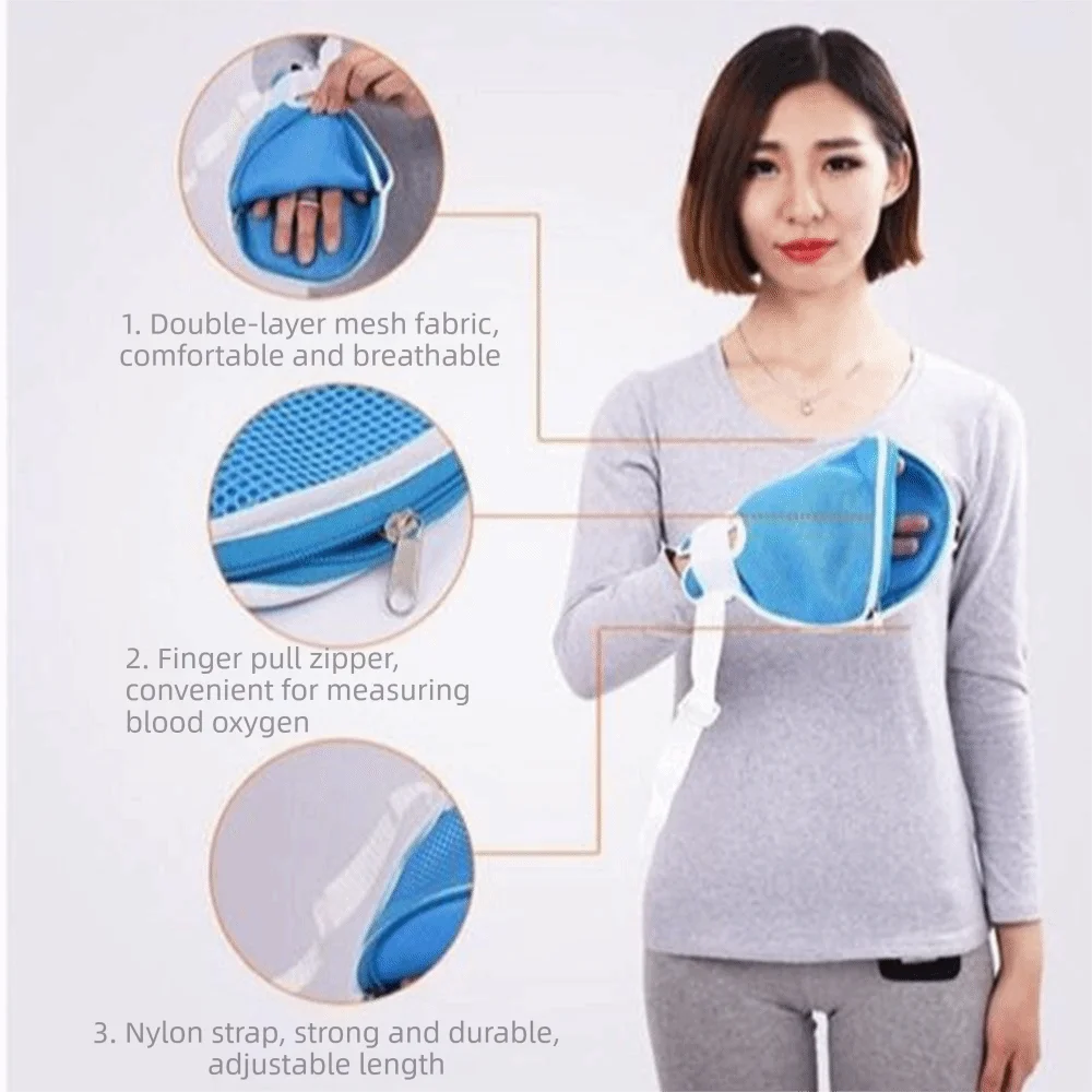 Breathable Anti Pull Tube Restraint Gloves Adjustable Zipper Hand Infection Protectors Anti Scratch Detachable