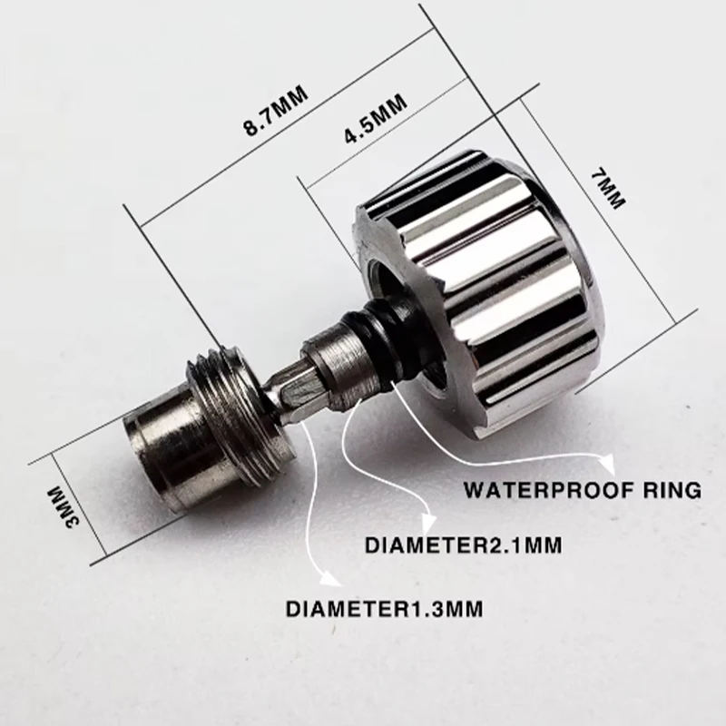 

Silver Black Gold Watch Crown Fits for NH35 NH36 4R35 7S26 Movement SKX007 SKX009 SRPD Stainless Steel Crowns Refitting Parts