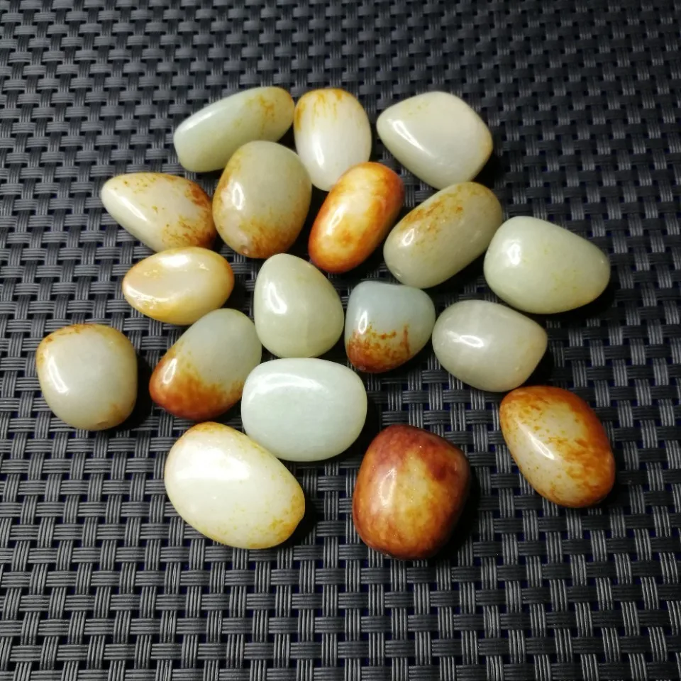 15-20mm Genuine China Hetian Raw Jade Stone With Skin Nephrite Beads For Jewelry Making Diy Bracelet Beaded Necklace Accessories