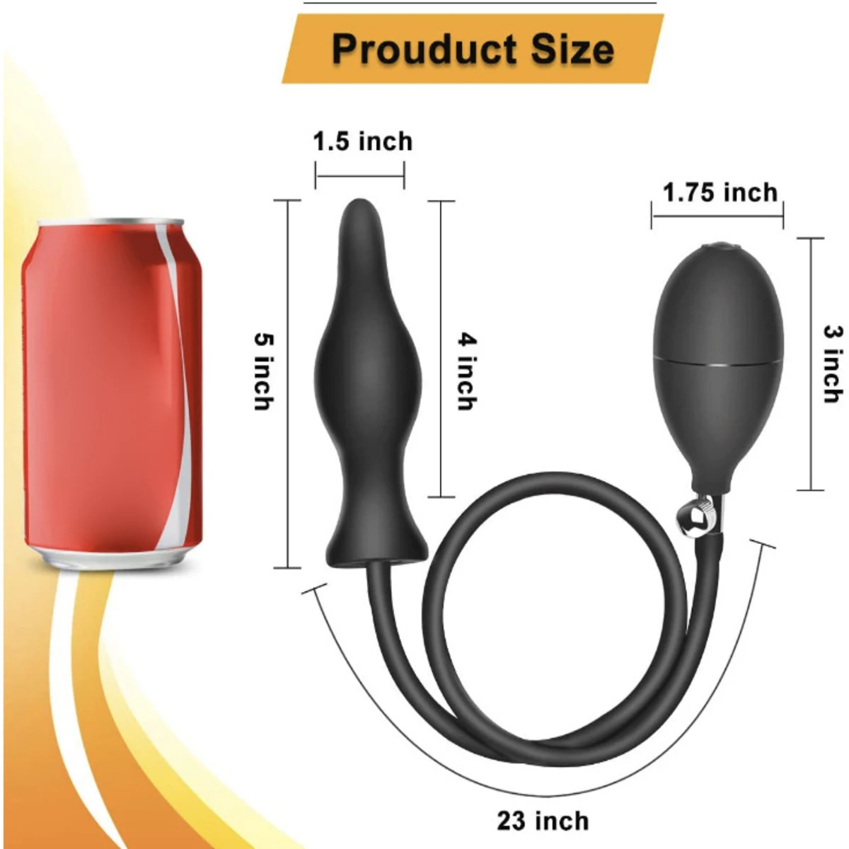 Inflatable Butt Plug for Women Silicone Anal Balloon Pump Butt Plug Anal Dilator Beginners Adults Sex Toys for Men Women