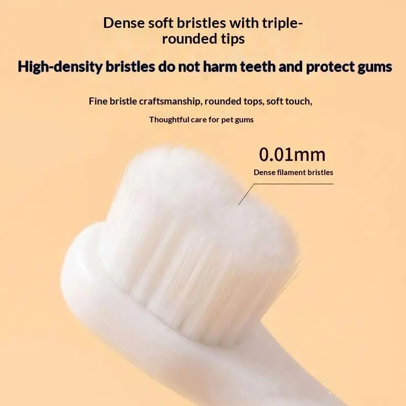 New Round Head Toothbrush For Dog Remove Bad Breath And Tartar Dental Care Soft Brush Oral Cleaning Tools For Dogs Cats Supplies