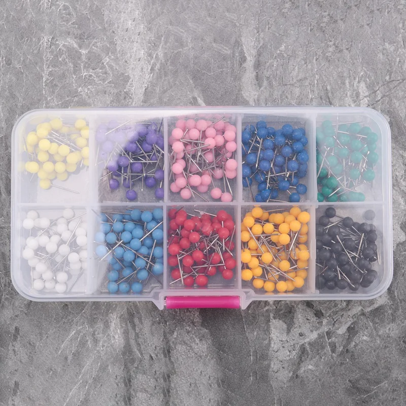 Map Tacks Push Pins Plastic Head With Steel Point, 4Mm, 500 Pieces