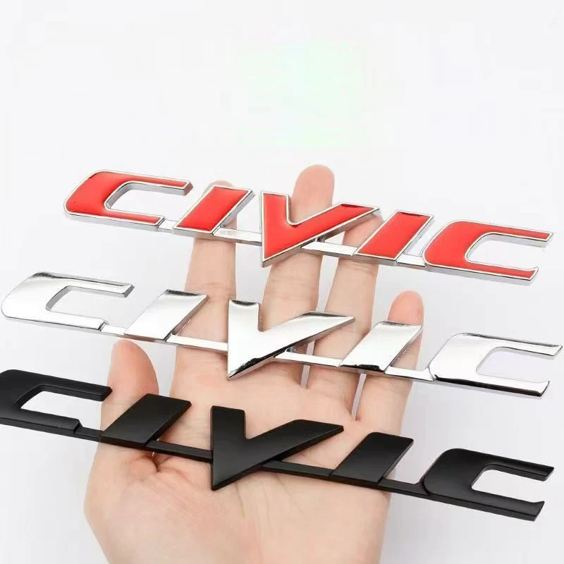 Car Letters VTEC IVTEC Emblem Sticker Accessories For Civic Accord Cb400 i-VTEC Vfr800 Vb750 Mugen Odyssey CRV Pilot FIT HRV CRV