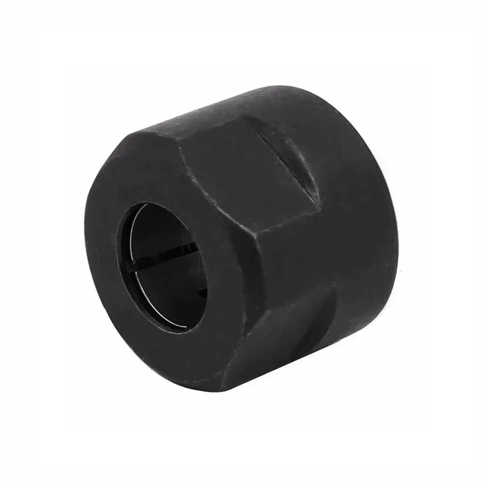 1 peça de porca de pinça preta peças de roteador de mergulho 12.7mm furo central para makita 3612 peças de ferramentas elétricas 21*27mm