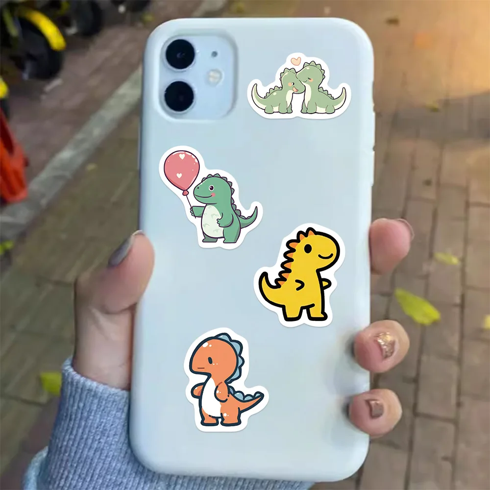 100Pcs Cute Small Dinosaur Stickers Animal DIY Stickers Scrapbooking Phone Luggage Skateboard Waterproof Graffiti Decals