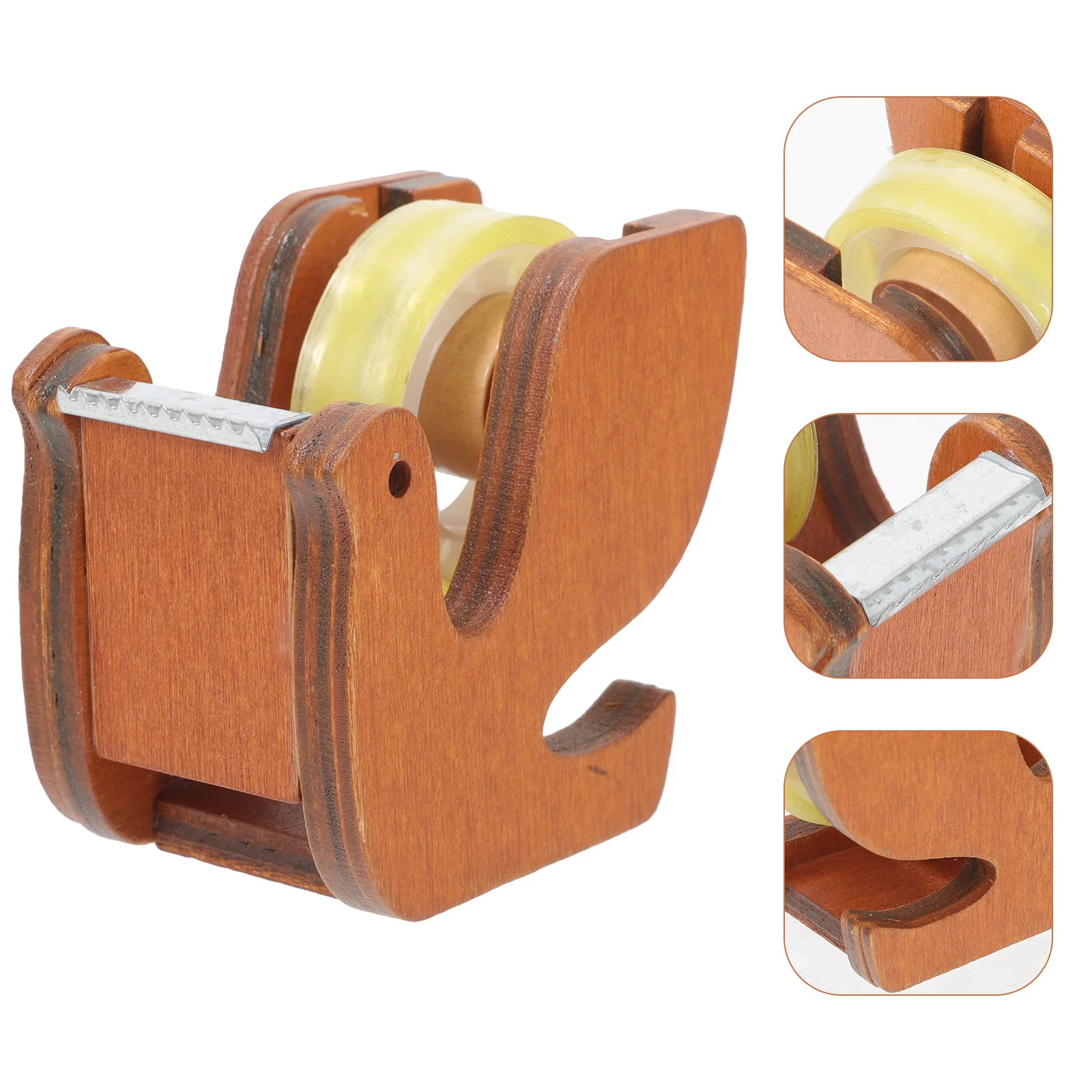 حمامة خشبية حامل سطح المكتب لأشرطة اشي واشية شفافة لطيف الحيوان القاطع مكتب المدرسة مكتب منزلي المنظم Kawaii الشريط