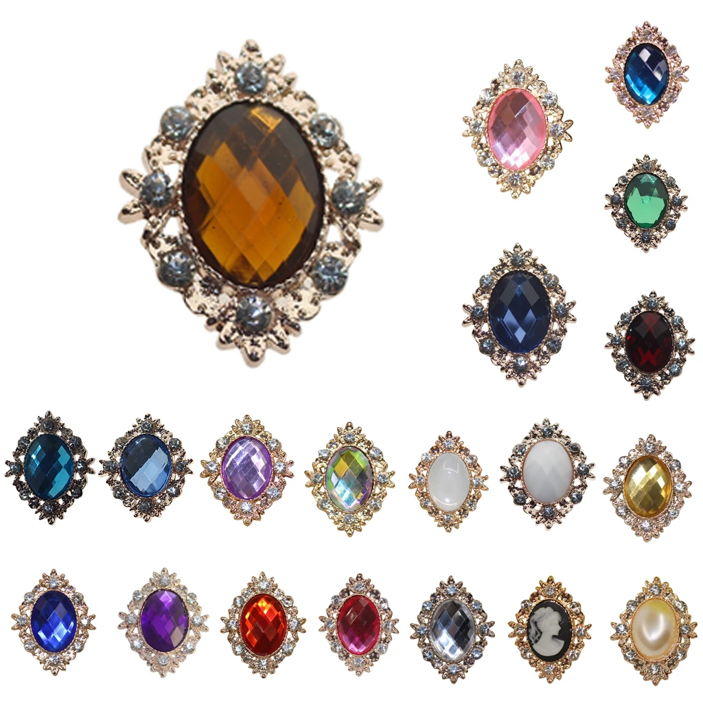 10 sztuk 25mm Rhinestone Cabochons Flatback kryształowe guziki ozdoby biżuteria ślubna dekoracja telefonu DIY szycie odzieży Acce