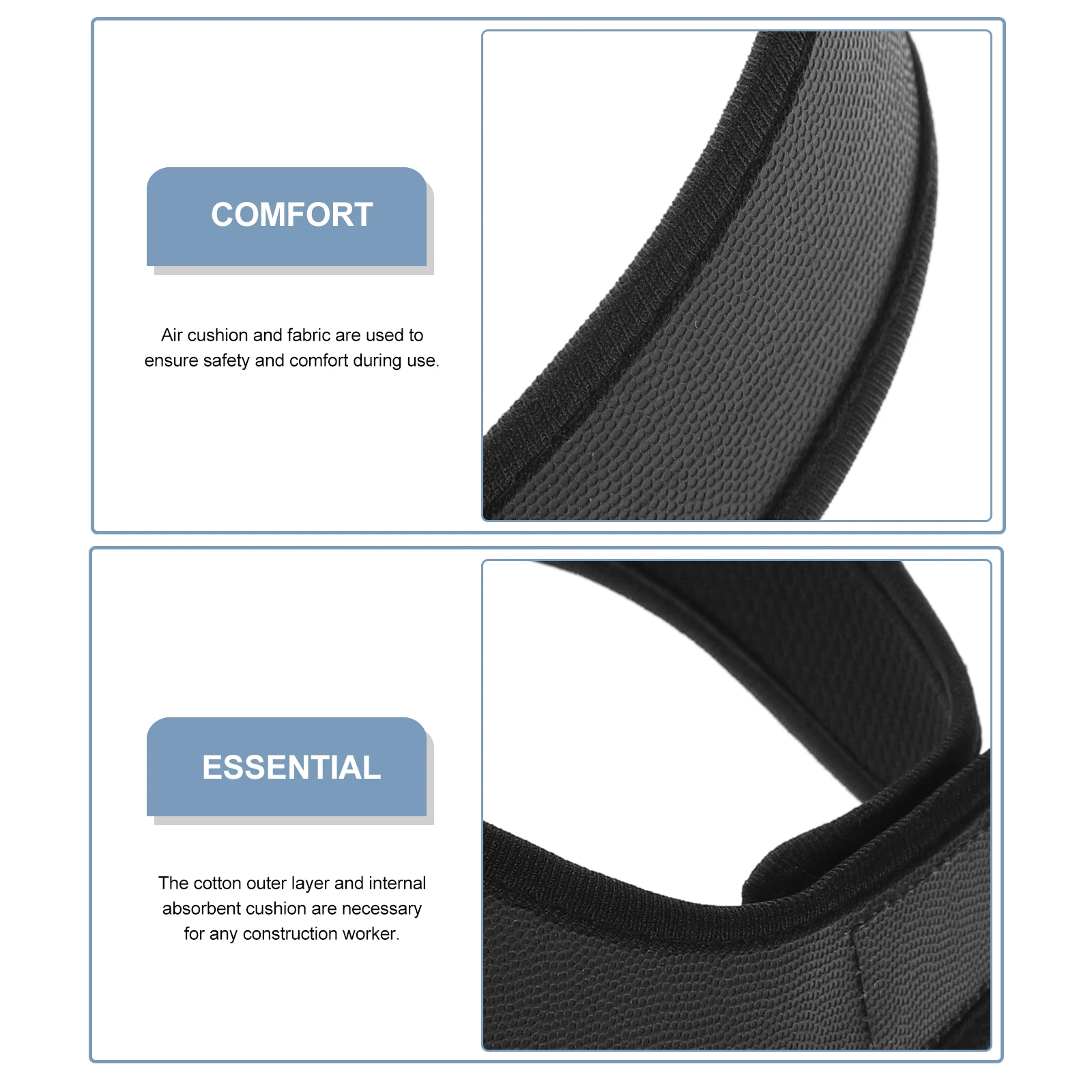 3 Pcs Hat Head Belt Band Replacement Safety Sweat Inserts Breathable Hardhat Black Sweatband for Hats Cushion Sweatbands Man