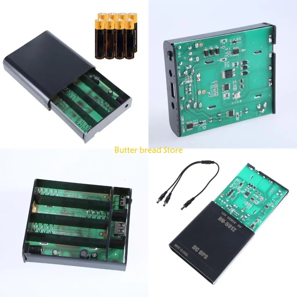 

W89C USB 5 В постоянного тока 9 В 12 В Выход 3 шт. 18650 Батарея UPS Powerbank Box для маршрутизатора мобильного телефона
