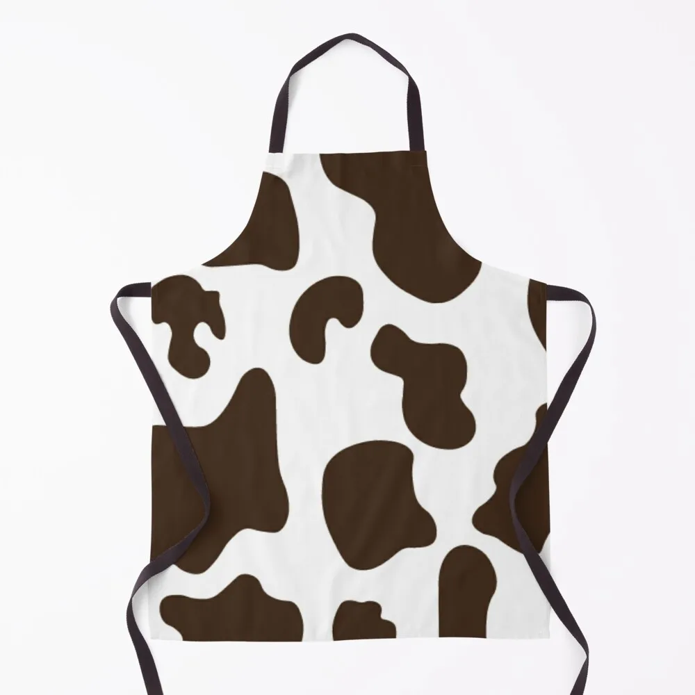 

Brown Cow Spots Apron For Women Kitchen Barber kindergarten teacher Things For Kitchen Apron