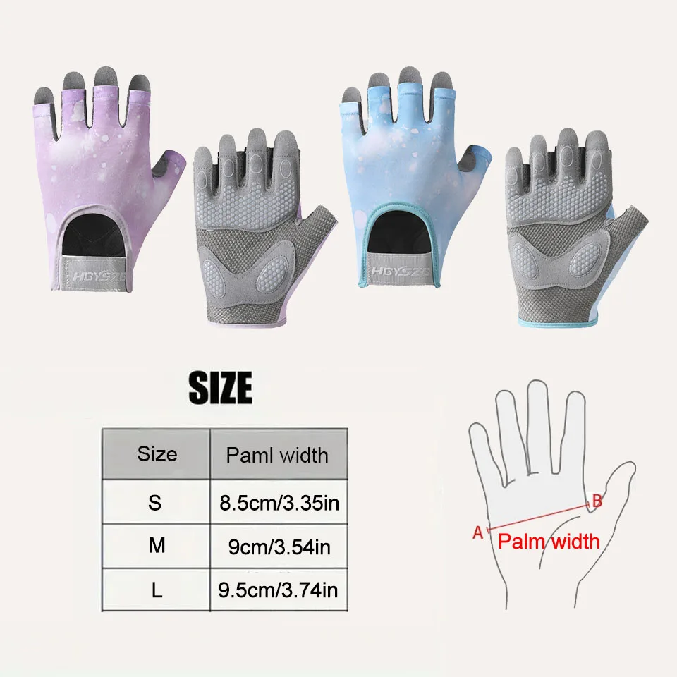 GTUBIKE 1 Pair Workout Gloves Men Women Gym Lifting Fitness Cycling Work Out Wrist Belt Shock Absorb Foam Pad Palm Crossfit