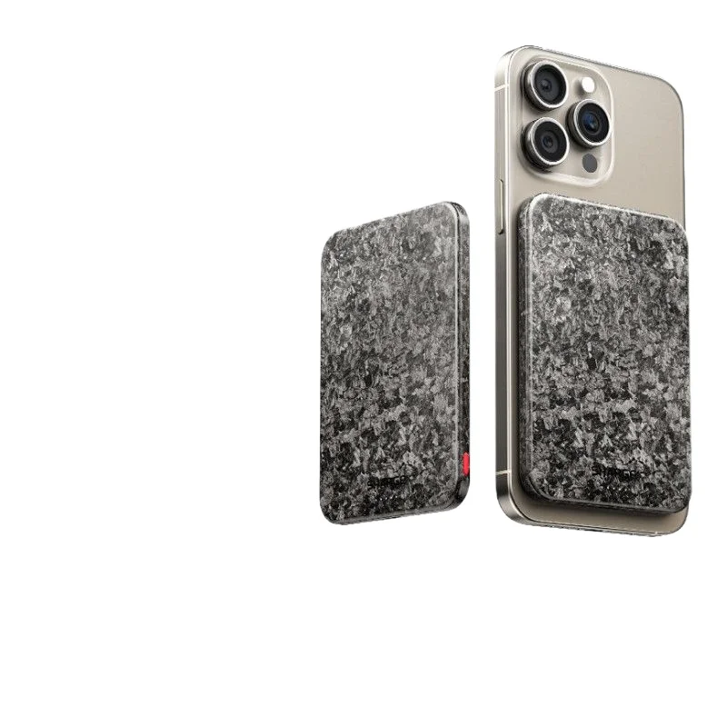 

Carbon fiber magnetic power bank ultra-thin magsafe wireless 15W fast charging Apple back clip battery C2C3