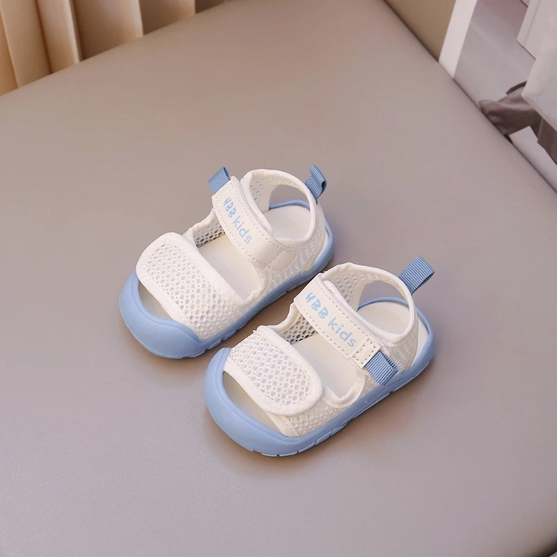 

2025 Summer Sandals For Girls Mesh Fabric Breathable Infant Baby Sandals Ergonomics Soft-soled Boy's Girl's Beach Sandals Kids