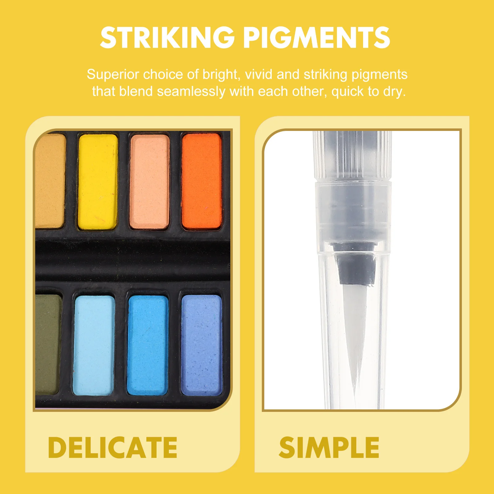 

1 set 1 Set Professional Watercolor Paint Set Bright Vivid Pigments Quick Dry Portable Compact Travel Friendly Outdoor Sketching