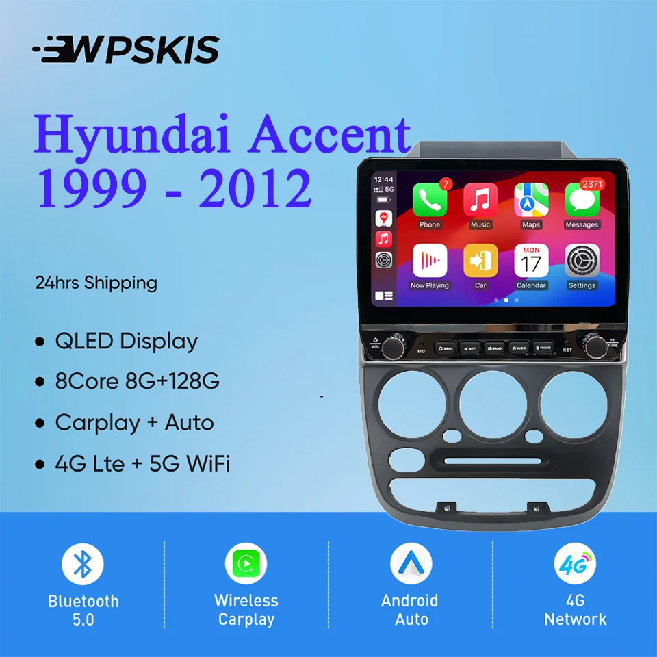 2Din Android 14 128G Autoradio Multimedia PC For Hyundai Accent 1999 - 2012 GPS DVD Video Music Player Car intelligent systems