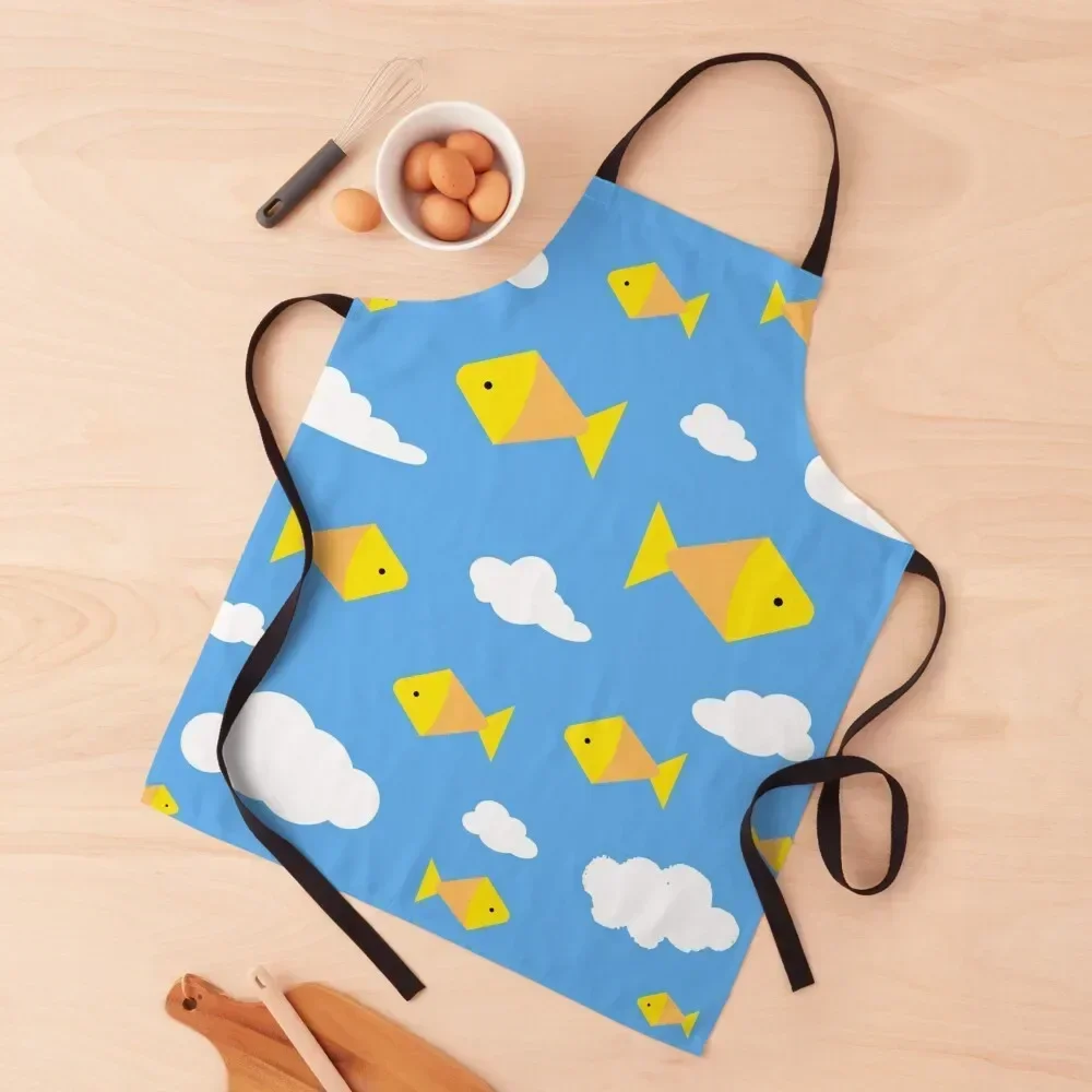 

Fish Upon the Sky Apron Kitchen And Household Goods For Kitchen Cooking Cooking Clothes Apron