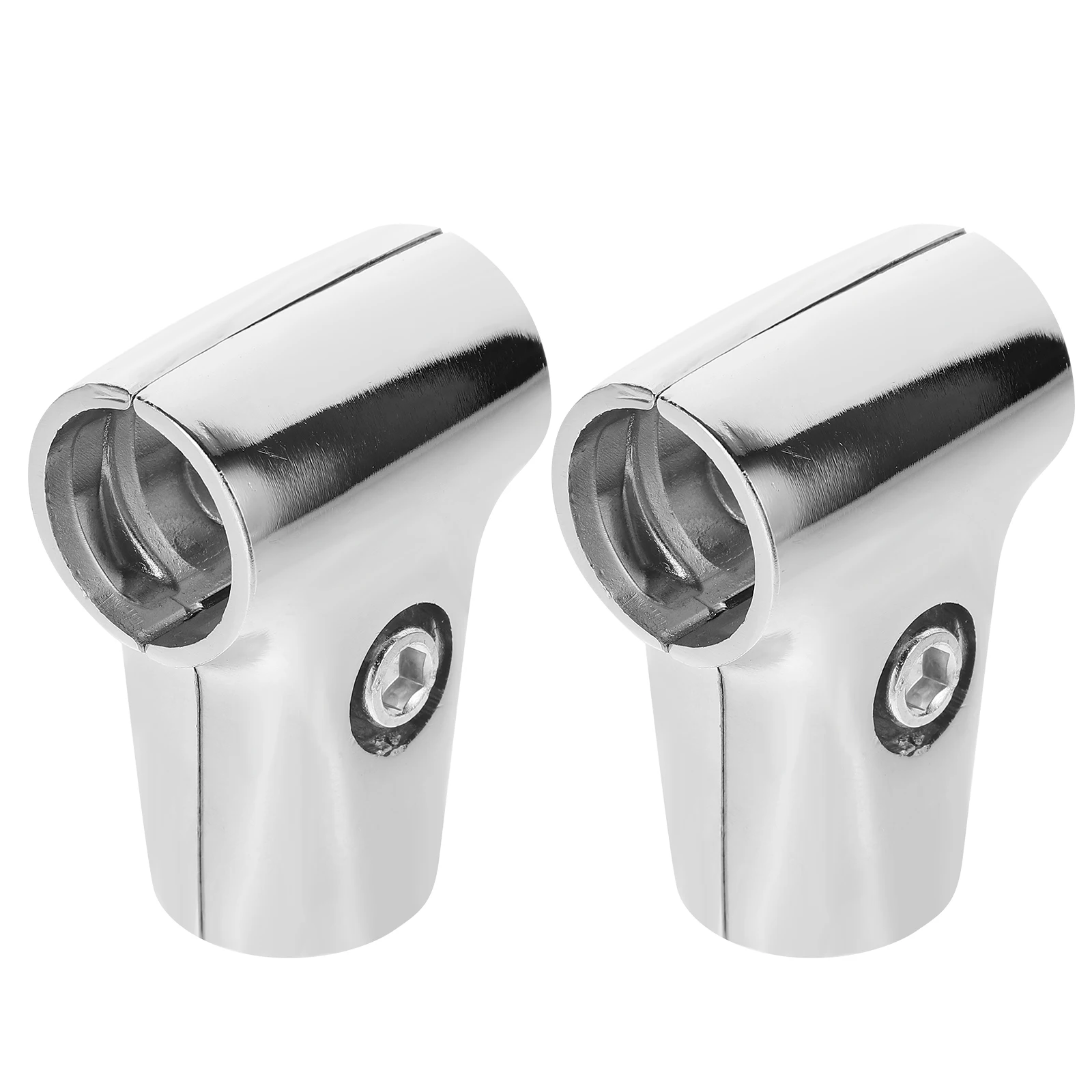 

2pcs Stainless Steel Connectors T-Clamp For Clothes Drying Racks Shelves 2-Way Pipe Joint Clamps Greenhouse Structures Easy