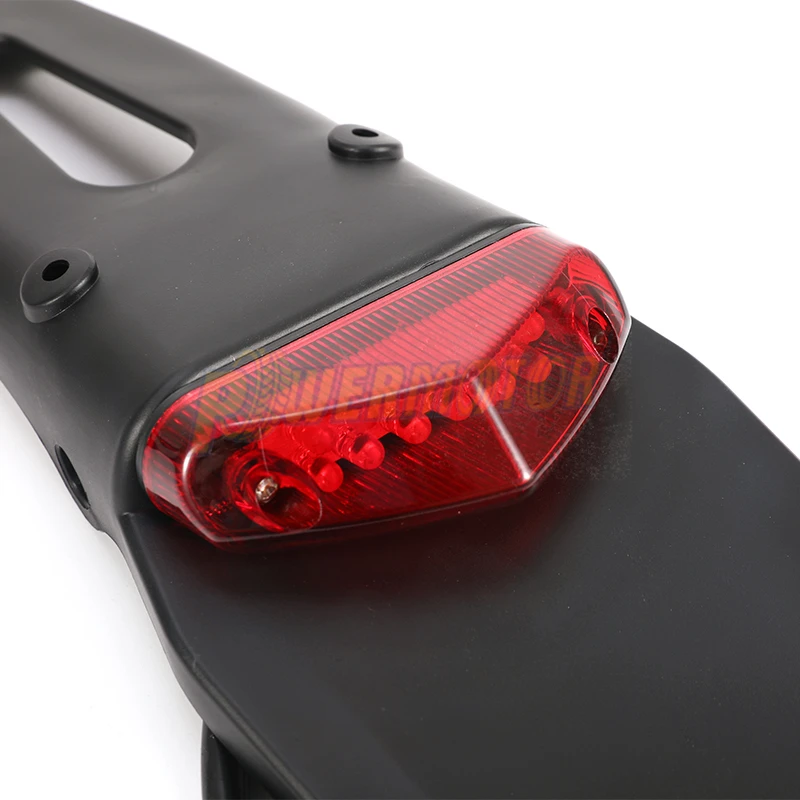 Motorcycle Rear Fender With 12V LED Taillight Brake Lamp Universal Fit For SUZUKI HUSQVARNA DRZ40 TE250 RMZ250 TE300 RMZ450